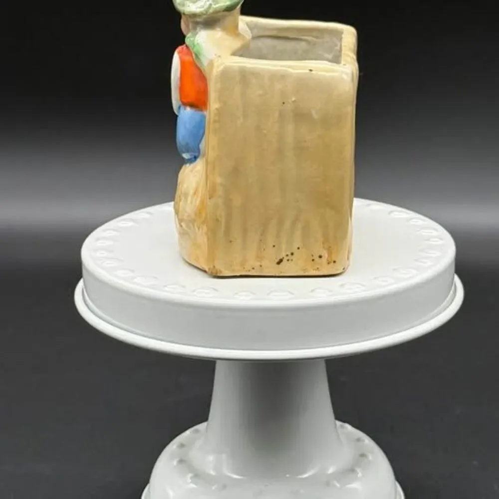 Vintage Ceramic Alpine Boy Planter Made in Occupied Japan